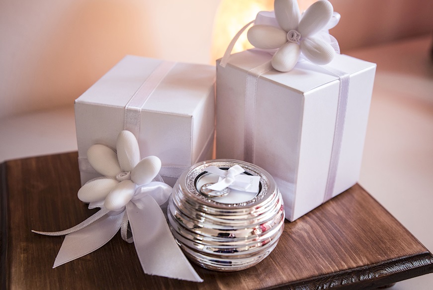 Candle holder Beta with sugared almonds Selezione Zanolli