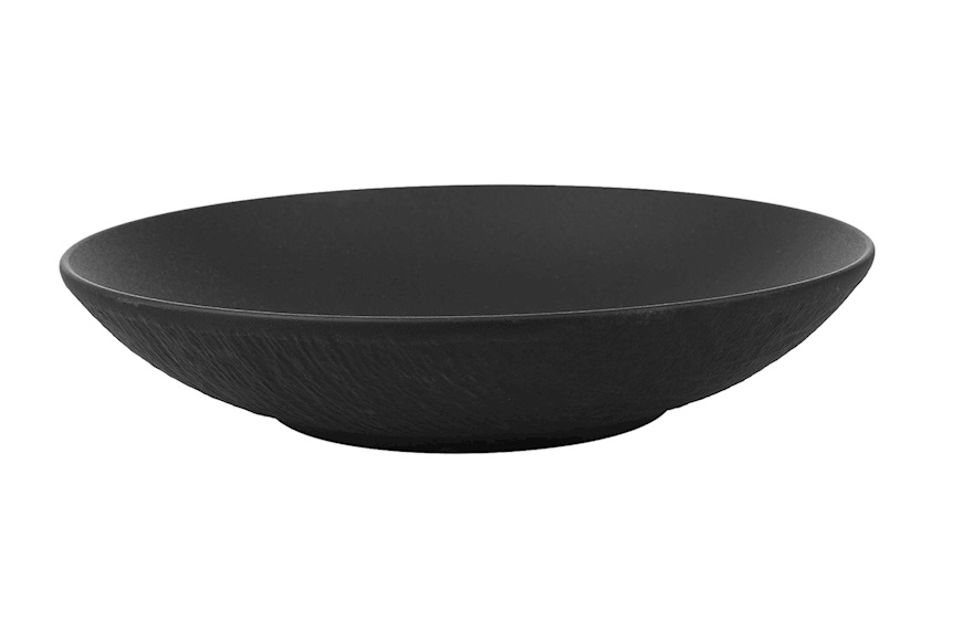 Piatto fondo Manufacture Rock porcellana nero Villeroy & Boch