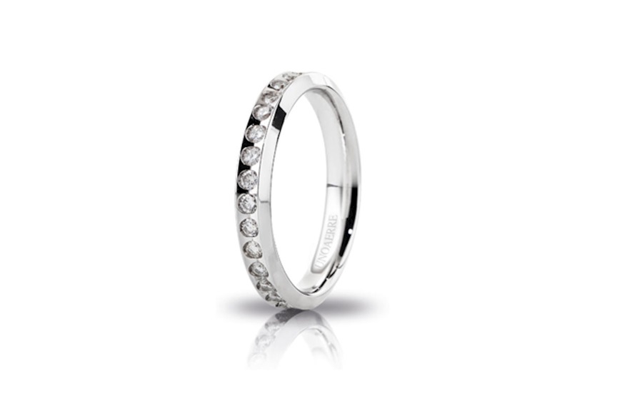 Wedding ring Venere gold 750‰ white gold with diamonds Unoaerre