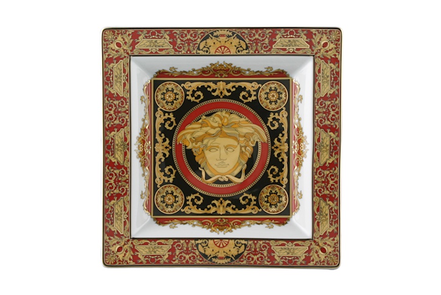 Square bowl Medusa porcelain Versace