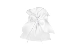 Favor Sugared Almonds white bag with white bow Selezione Zanolli