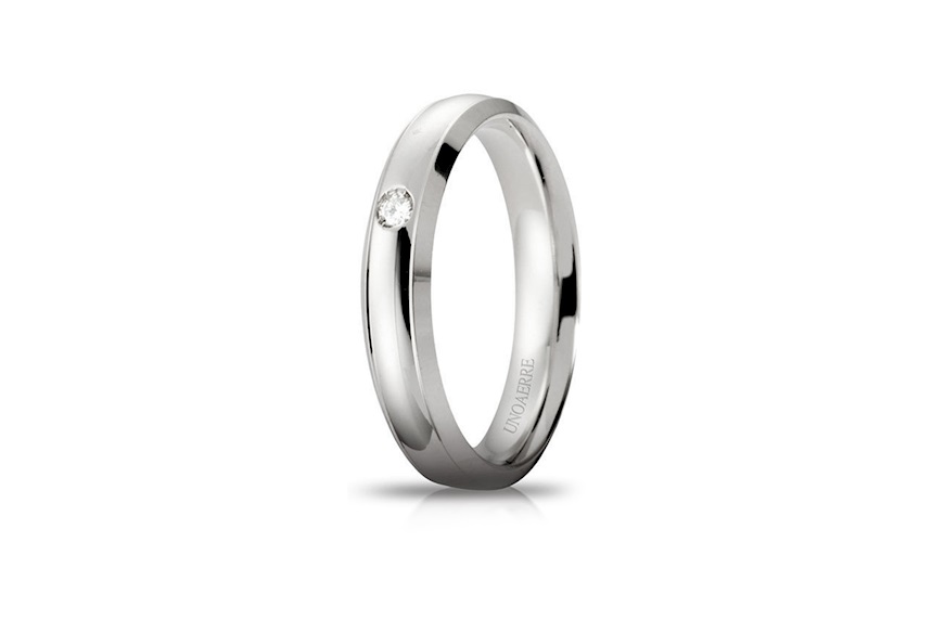 Wedding ring Orion gold 750‰ with diamond Unoaerre