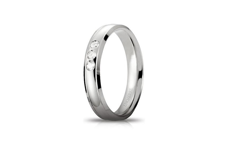Wedding ring Orion gold 750‰ with diamonds Unoaerre