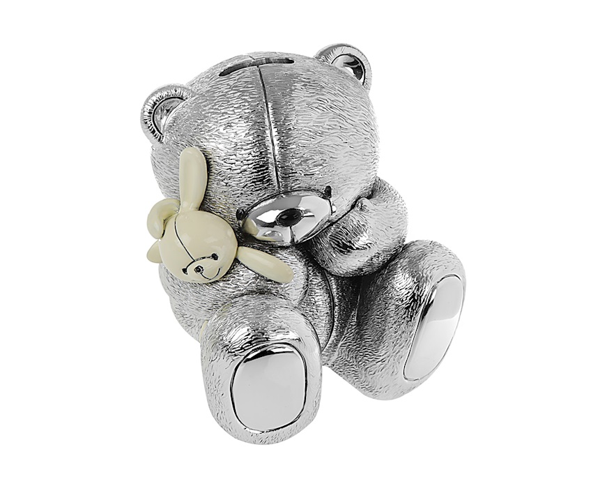 Salvadanaio orsetto Forever Friends con coniglietto Selezione Zanolli