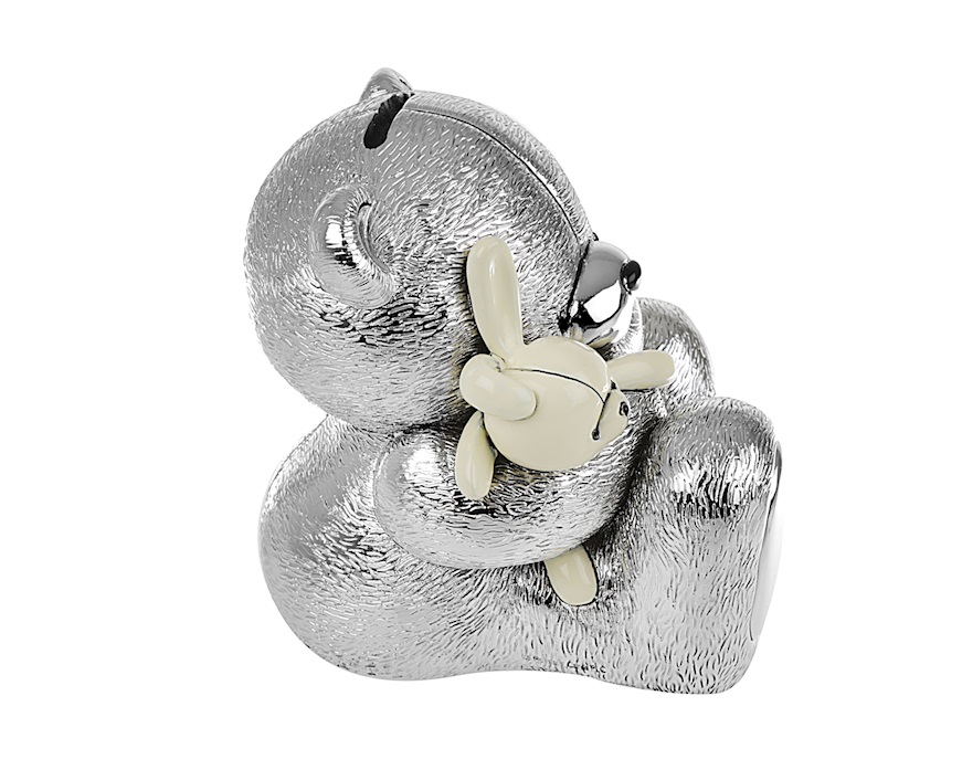 Salvadanaio orsetto Forever Friends con coniglietto Selezione Zanolli