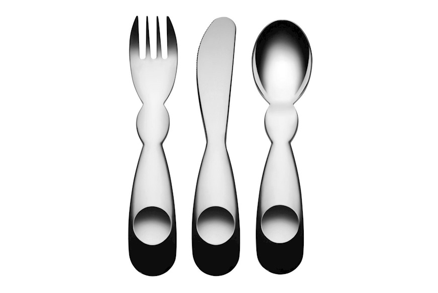 Set posatine Alessini acciaio 3 pezzi Alessi