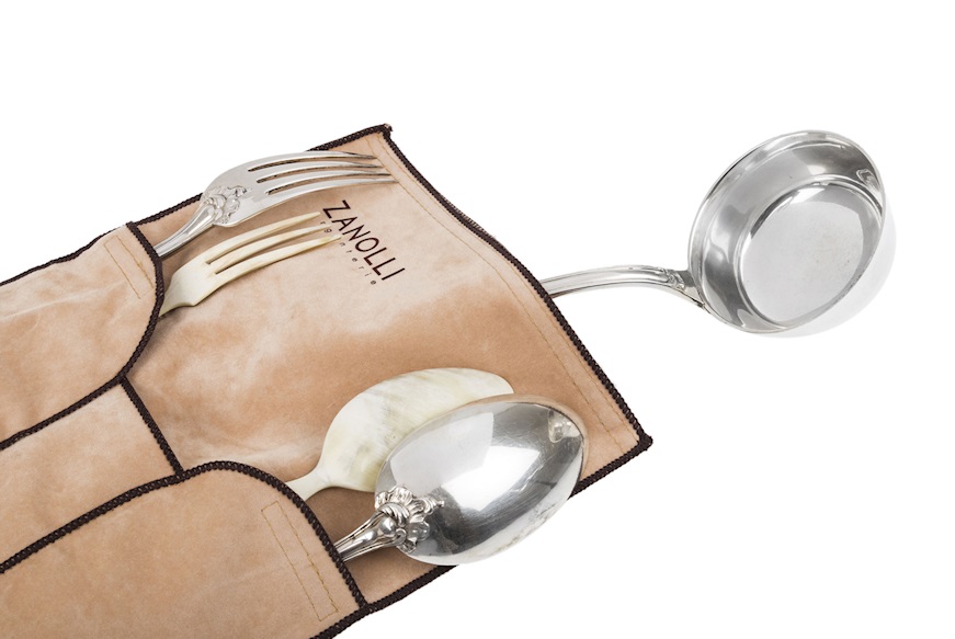 Antioxidant case for silver 5-pieces serving cutlery Selezione Zanolli