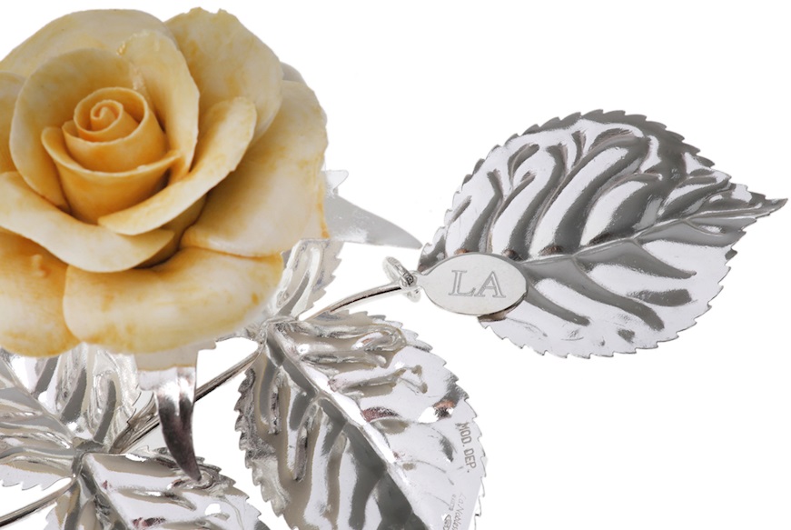 Rose Capodimonte silver yellow Selezione Zanolli