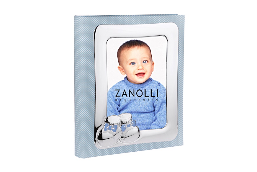 Photo album baby shoe light blue Selezione Zanolli