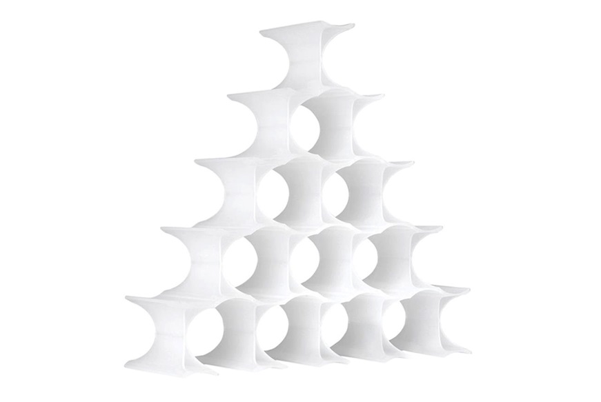 Portabottiglie Infinity bianco per 16 elementi Kartell