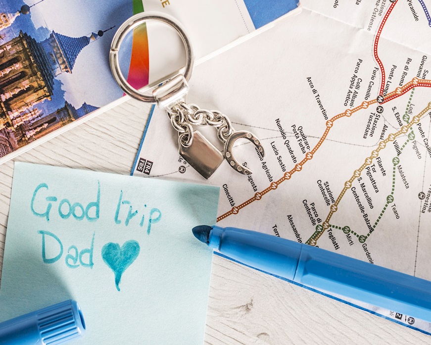 Portachiavi Ferro di cavallo argento con piastrina Selezione Zanolli