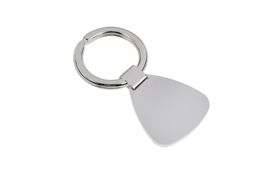 Keychain silver with drop-shaped plate Selezione Zanolli