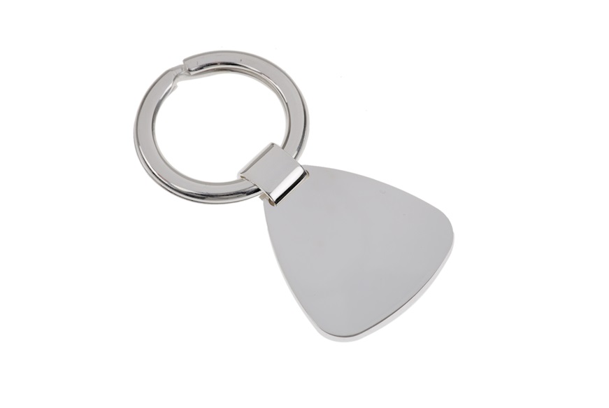 Keychain silver with drop-shaped plate Selezione Zanolli