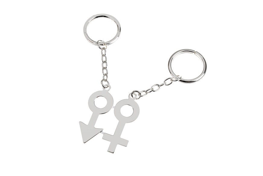 Divisible keychain silver man and woman Selezione Zanolli