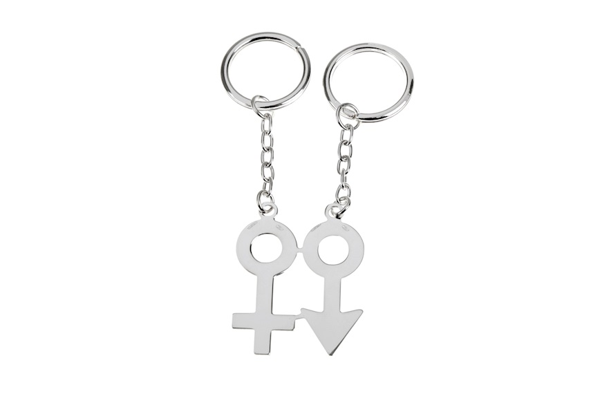 Divisible keychain silver man and woman Selezione Zanolli