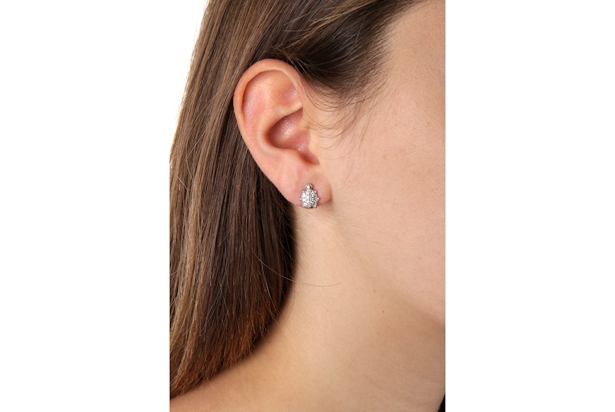 Earrings silver ladybug with cubic zirconia Selezione Zanolli