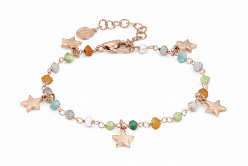 Bracelet Mon Amour silver with stars and rainbow crystals Nomination