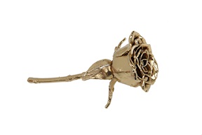 Bomboniera Rosa smalto oro Selezione Zanolli
