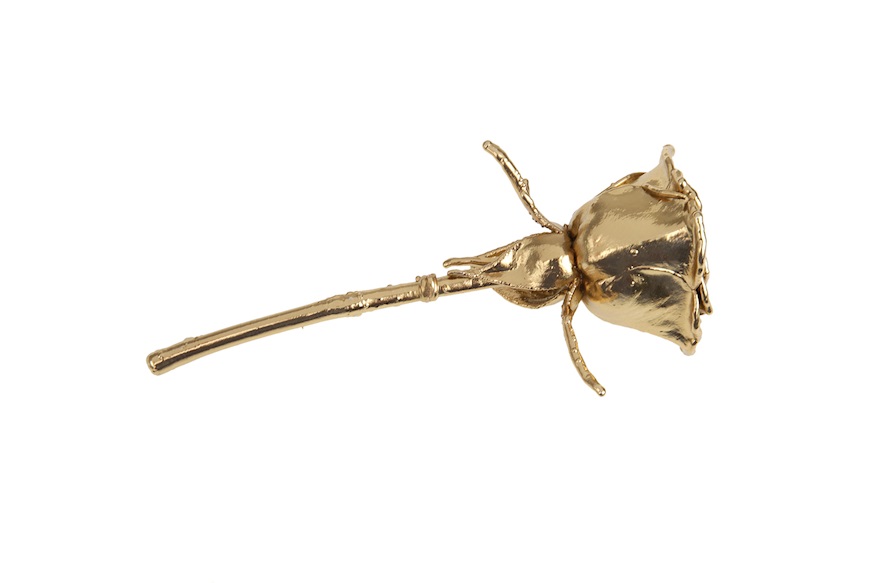 Bomboniera Rosa smalto oro Selezione Zanolli