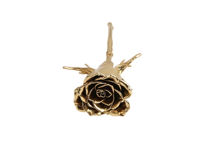 Bomboniera Rosa smalto oro Selezione Zanolli
