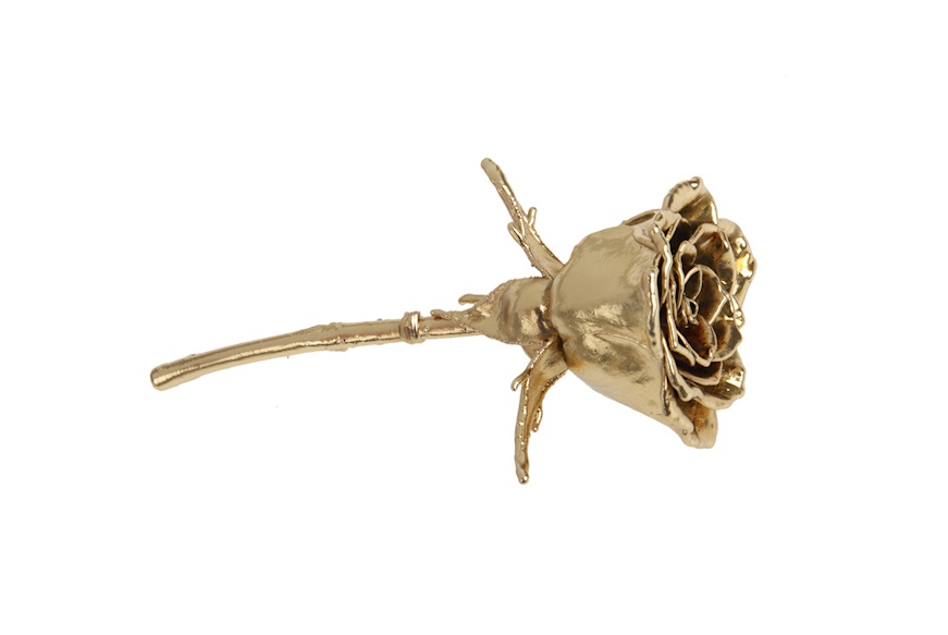 Bomboniera Rosa smalto oro Selezione Zanolli