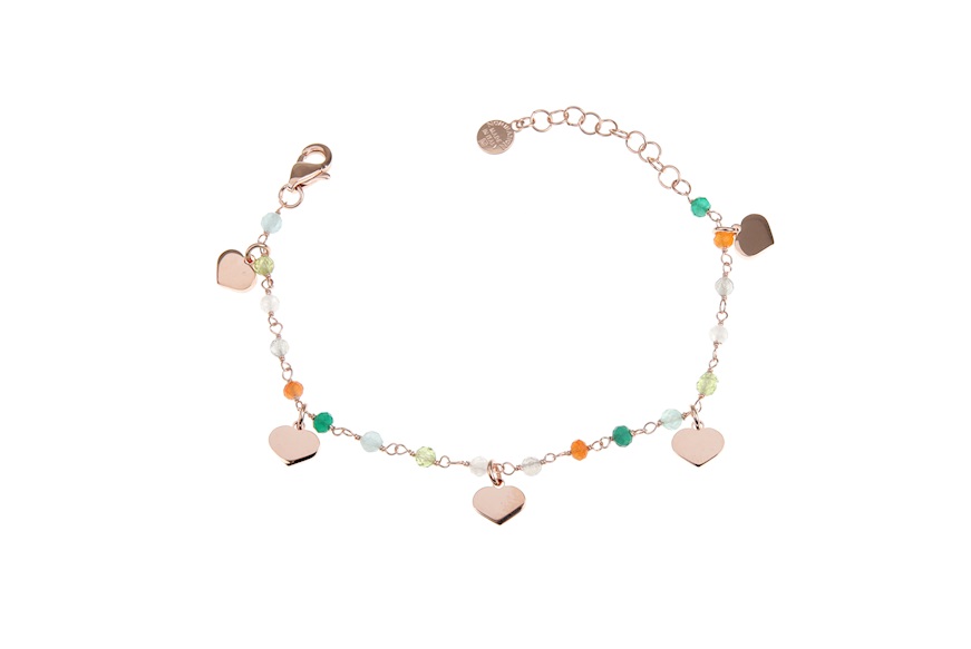 Bracelet Mon Amour silver with hearts and rainbow crystals Nomination