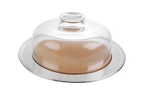 Piatto formaggio silver plated in stile Inglese con campana di vetro Selezione Zanolli