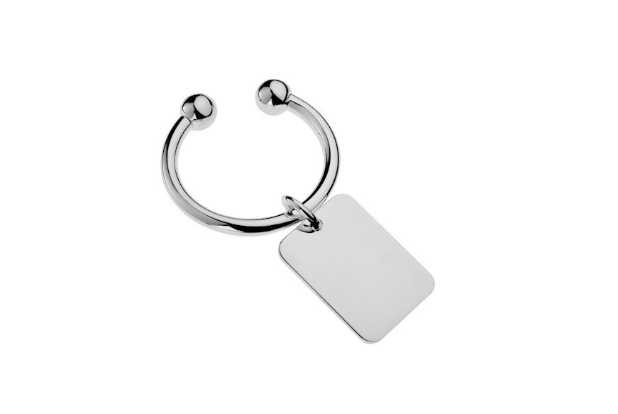 Keychain silver ball and rectangular plate Selezione Zanolli
