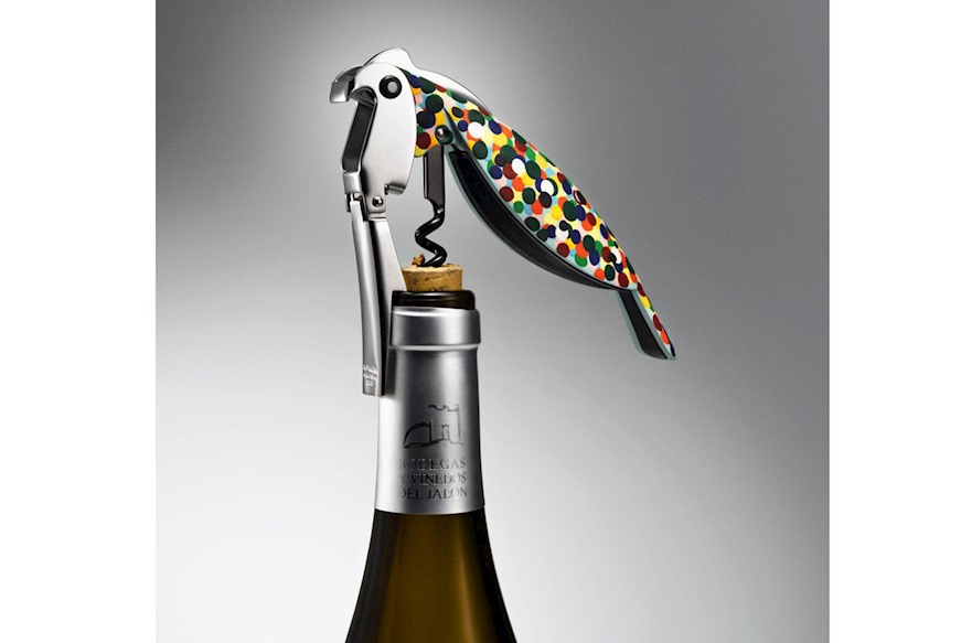 Corkscew Parrot Proust hand decorated Alessi