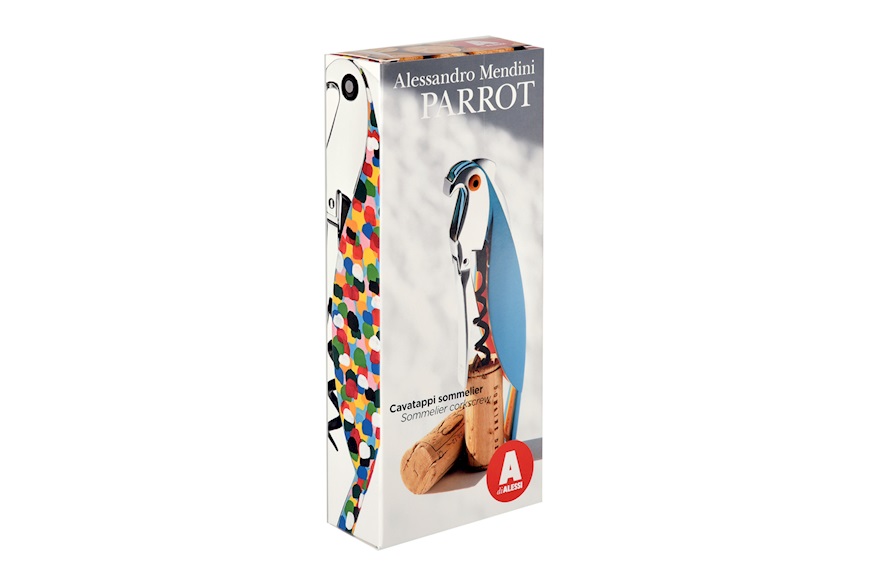 Corkscew Parrot Proust hand decorated Alessi