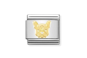 Bulldog Francese Composable acciaio e oro