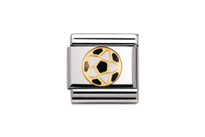 Black White Football Composable steel gold and enamel Nomination