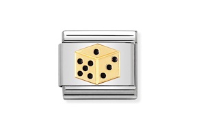 Dice Composable steel gold and enamel Nomination