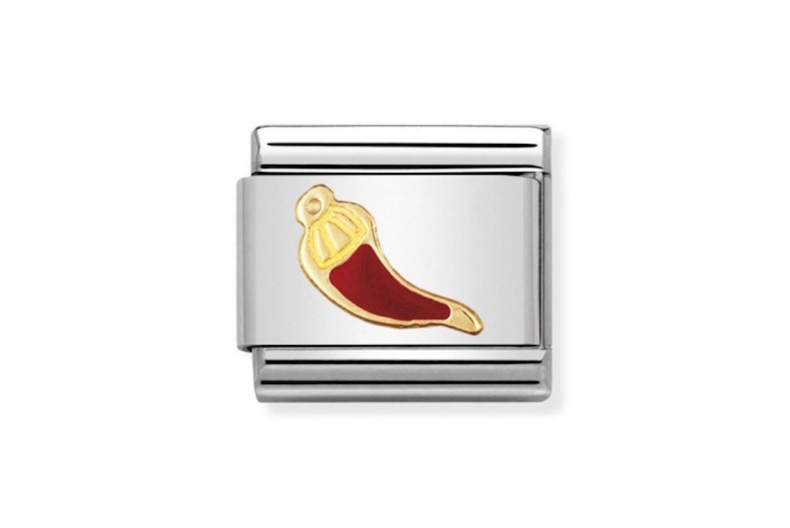 Lucky Horn Composable steel gold and enamel Nomination
