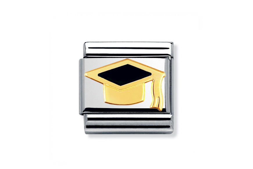 Black Graduation Hat Composable steel gold and enamel Nomination