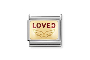 Loved Angelo Composable acciaio oro e smalto Nomination