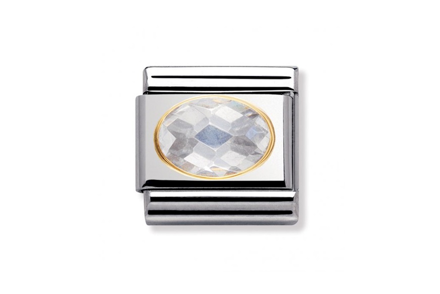 White Zircon Composable steel and gold Nomination