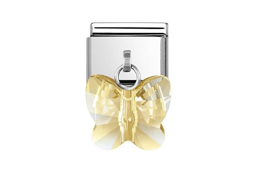 Farfalla Zirconi Oro Composable acciaio e zircone Nomination