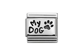 My Dog Composable acciaio e argento