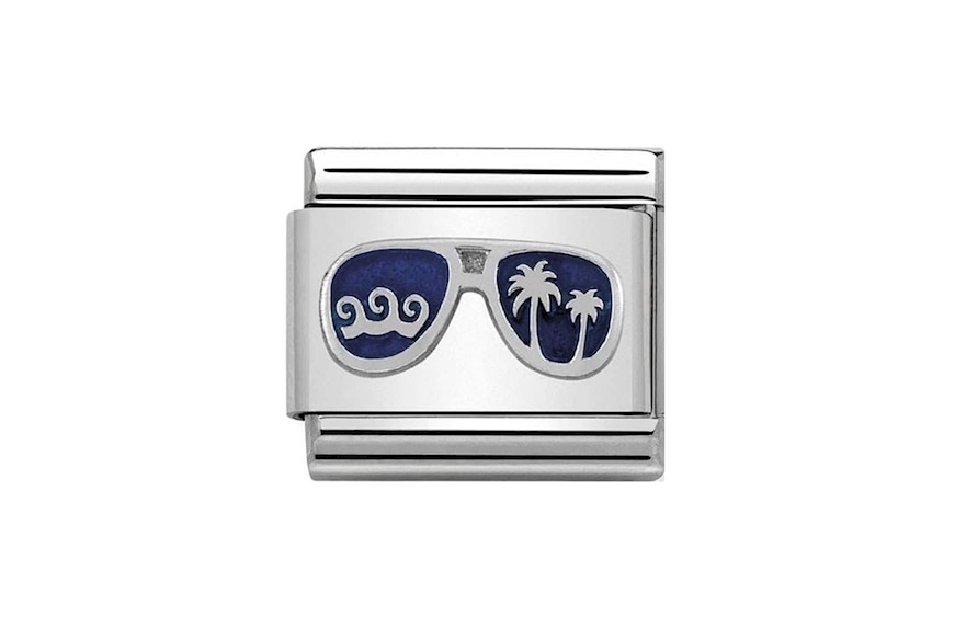Occhiali Miami Blu Composable acciaio argento e smalto Nomination