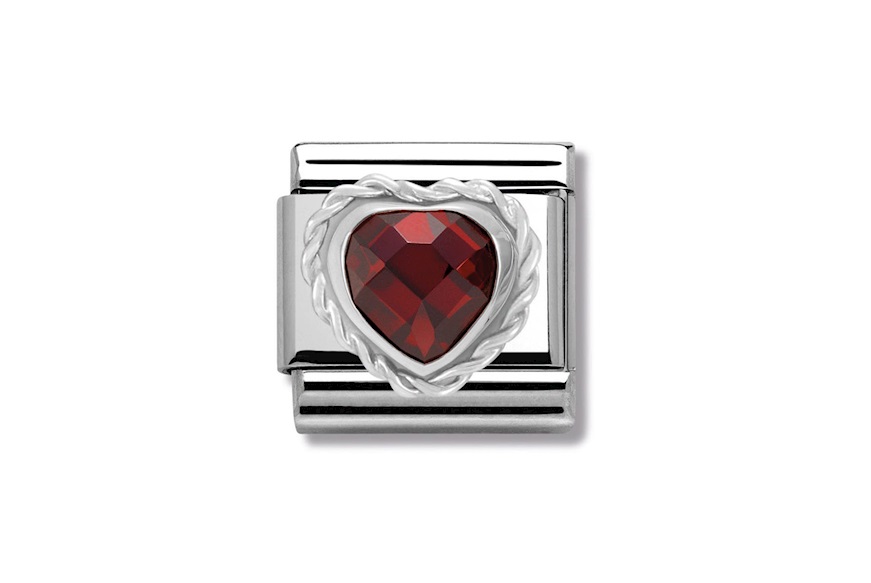 Red Heart Composable steel silver and zircons Nomination