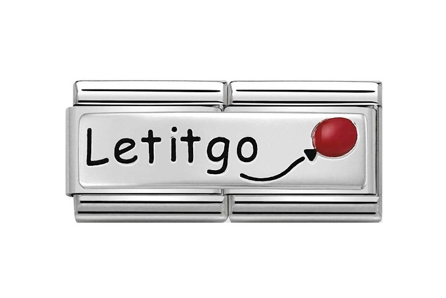 Let It Go Composable steel silver and enamel Nomination