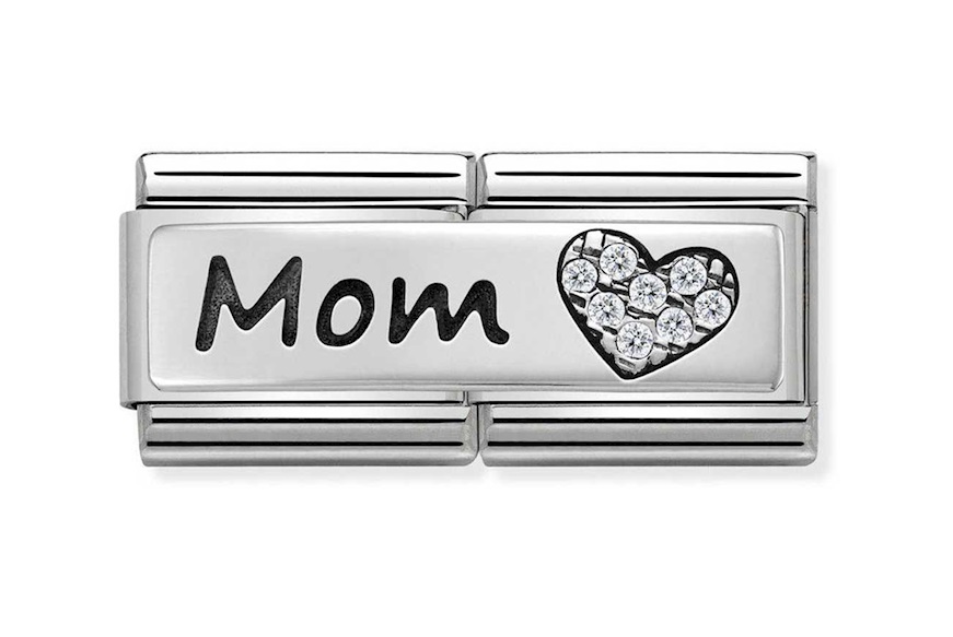 Mom Composable steel silver and zircons Nomination