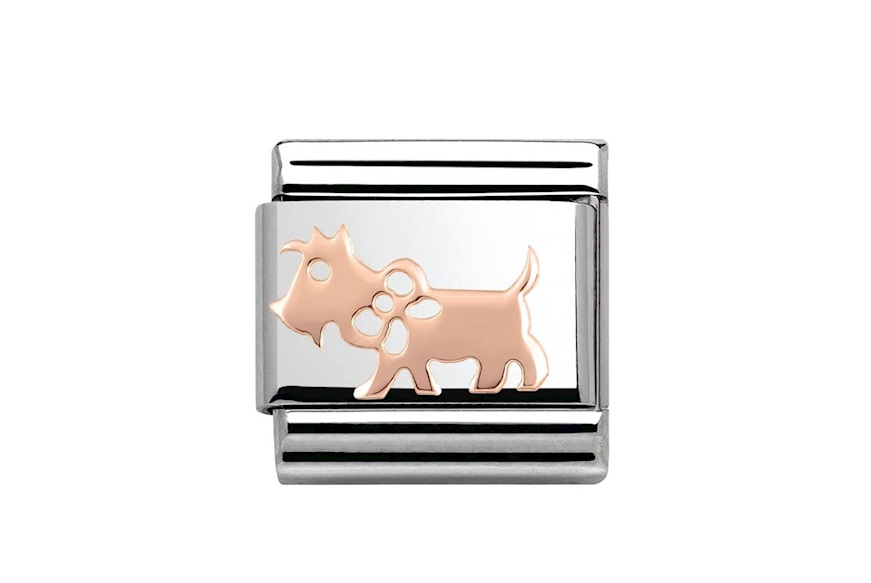 Dog Composable steel and rosè gold Nomination
