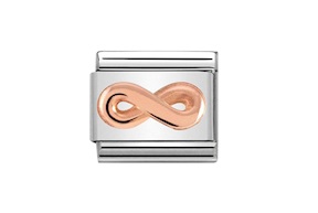 Infinito Composable acciaio e oro rosa Nomination