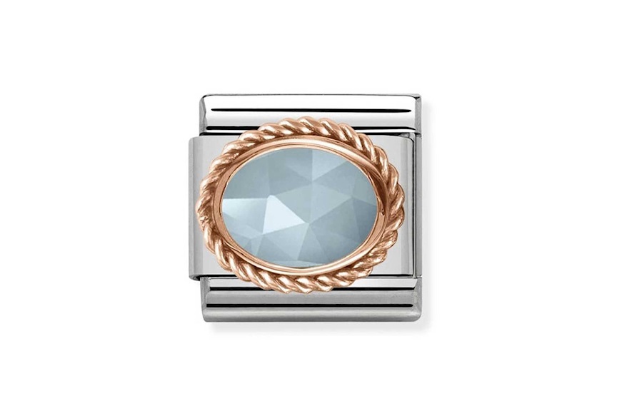 Milky Aquamarine Composable steel and rosè gold Nomination