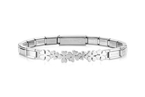 Bracciale Trendsetter Quadrifogli acciaio lucido Nomination