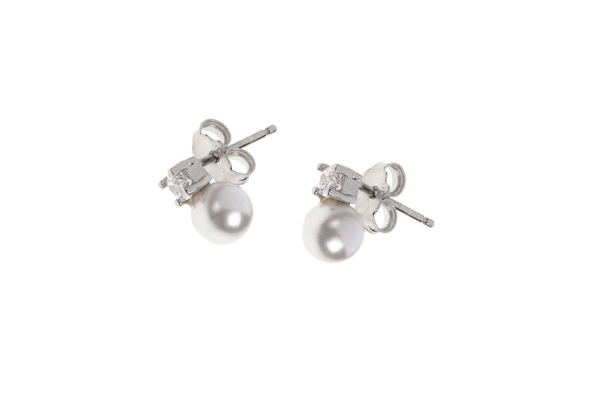 Earrings silver and white pearl Selezione Zanolli