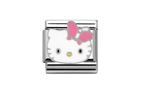 Hello Kitty Composable acciaio farfalla rosa Nomination