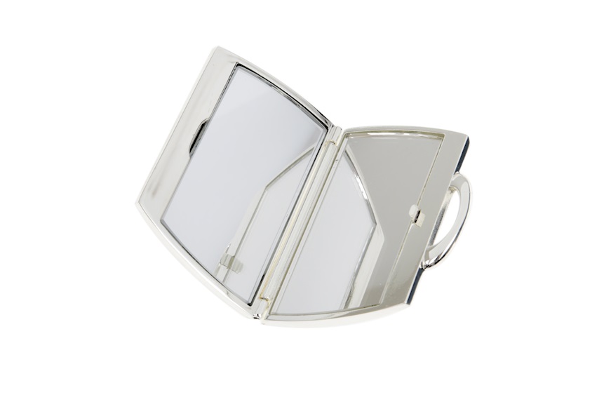 Hand mirror Purse silver plated Selezione Zanolli